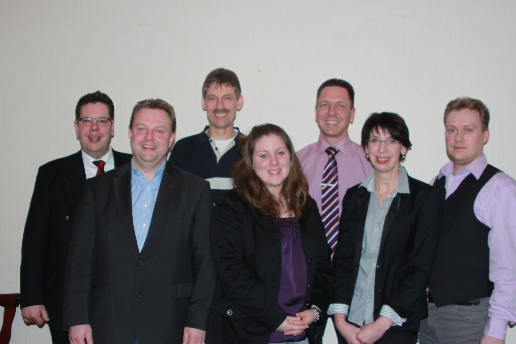 v.l.n.r. Claus Dieck, Carsten Wittern, Thomas Stürwohld, Doreen Dieck, Mathias Warn, Doris Schümann, Daniel Jahnke